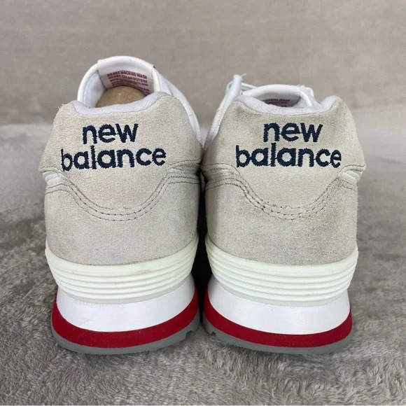 New Balance Classic 574 Shoes Mens Size 12 Gray White Suede Running Sneakers - Picture 8 of 12